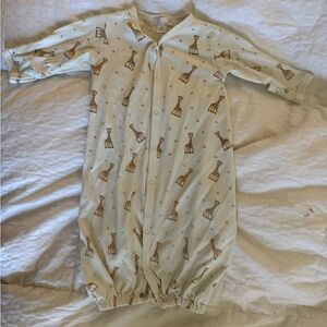 Adorable Giraffe Print Baby Gown